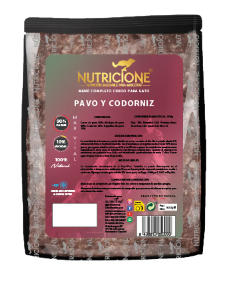 Original Barf | Meniu Complet Curcan/Prepeliță | Pisici 500g