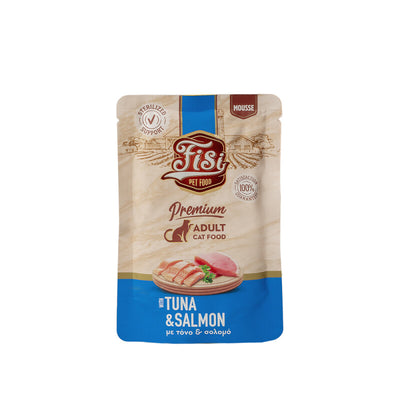 Mousse cu Ton & Somon pt pisici adulte - plic 80gr