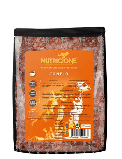 BARF complet pentru câini din carne de iepure – Nutricione, meniu complet congelat