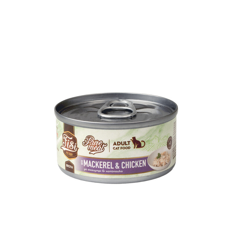Pure Meat Cat Adult cu Macrou & Pui 80gr