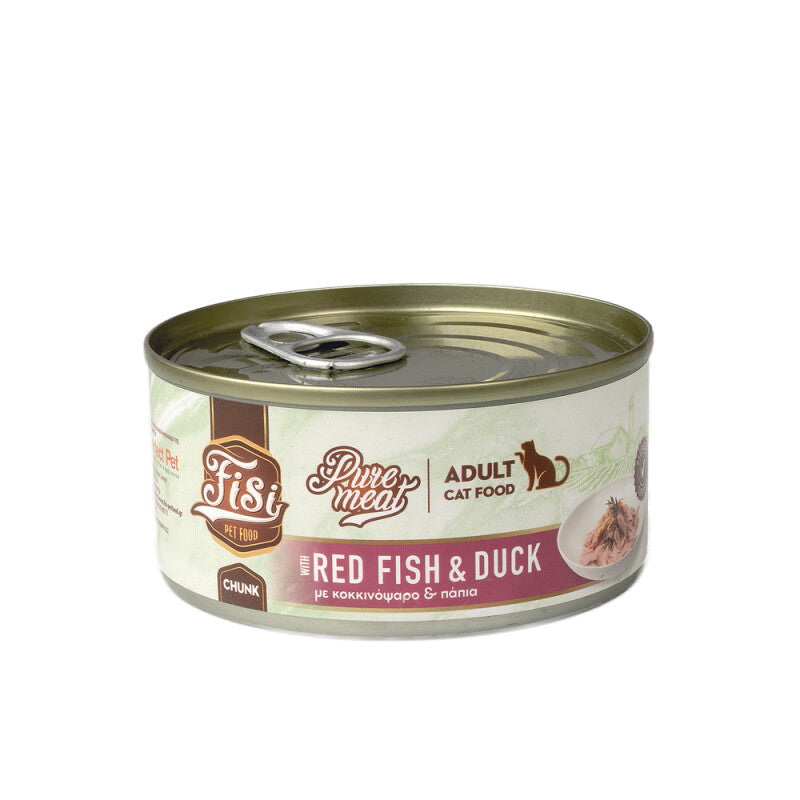 Pure Meat Cat Adult cu Peste Rosu & Rata 170gr