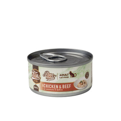 Pure Meat Cat Adult cu Pui & Vita 80gr