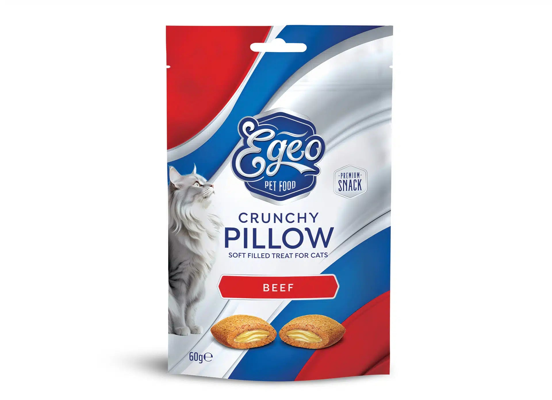 Snack crocant pentru pisici adulte cu vită 60 gr